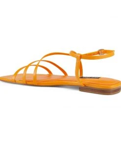 Nine West Flats Mani Strappy Flat Sandals 10 Nine West Flats Mani Strappy Flat Sandals