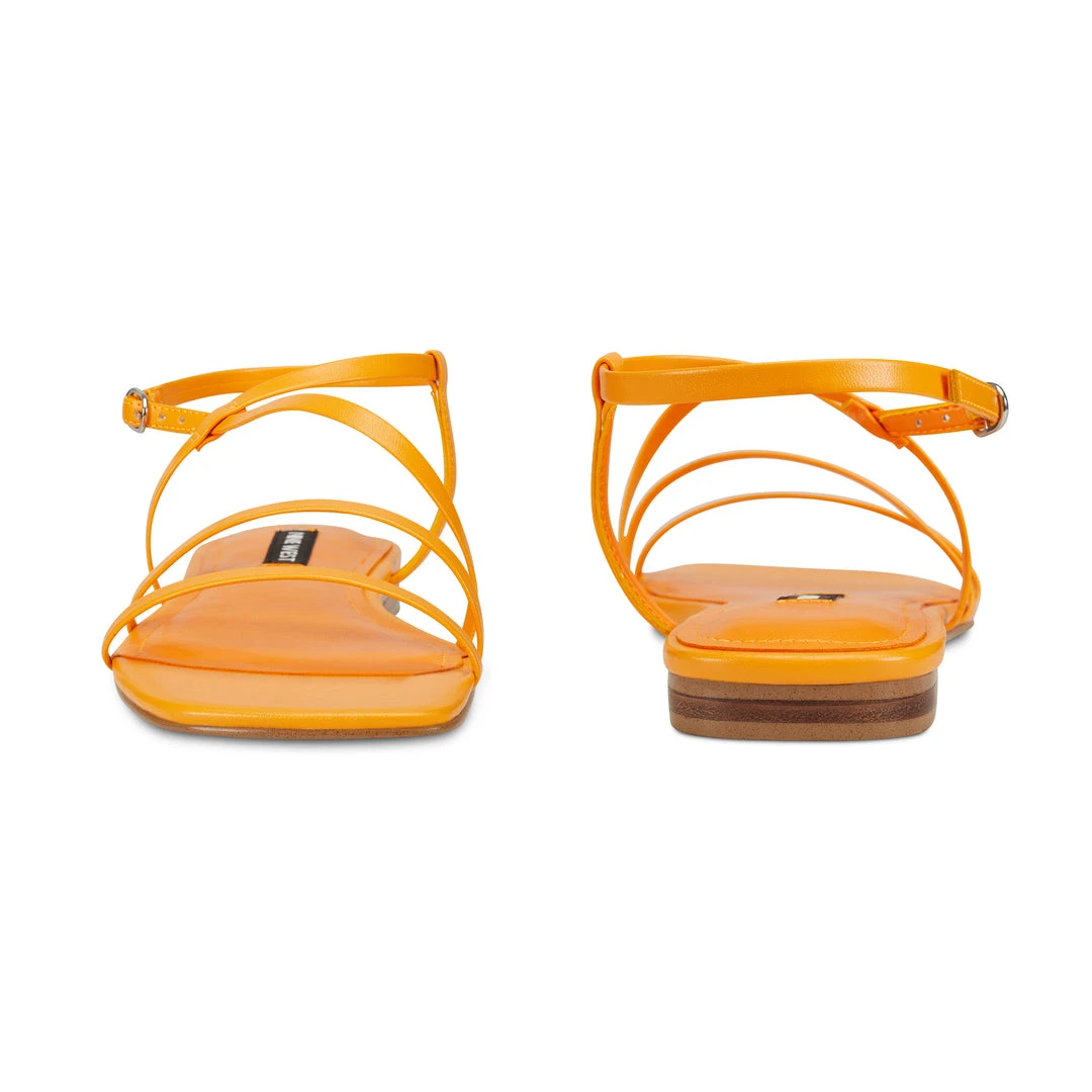 Nine West Flats Mani Strappy Flat Sandals 7 Nine West Flats Mani Strappy Flat Sandals