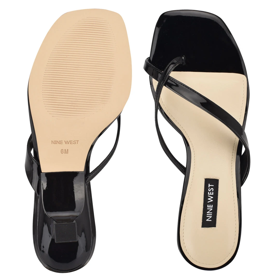 Nine West Heel Appeal Marigol Heeled Thong Sandals 7 Nine West Heel Appeal Marigol Heeled Thong Sandals