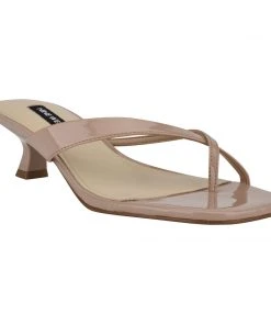 Nine West Marigol Heeled Thong Sandals 8 Nine West Marigol Heeled Thong Sandals