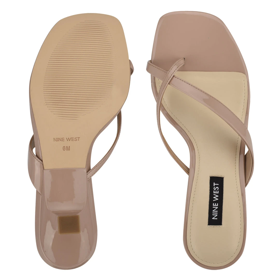 Nine West Marigol Heeled Thong Sandals 7 Nine West Marigol Heeled Thong Sandals