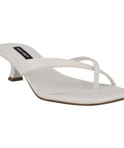 Nine West Heel Appeal Marigol Heeled Thong Sandals 8 Nine West Heel Appeal Marigol Heeled Thong Sandals