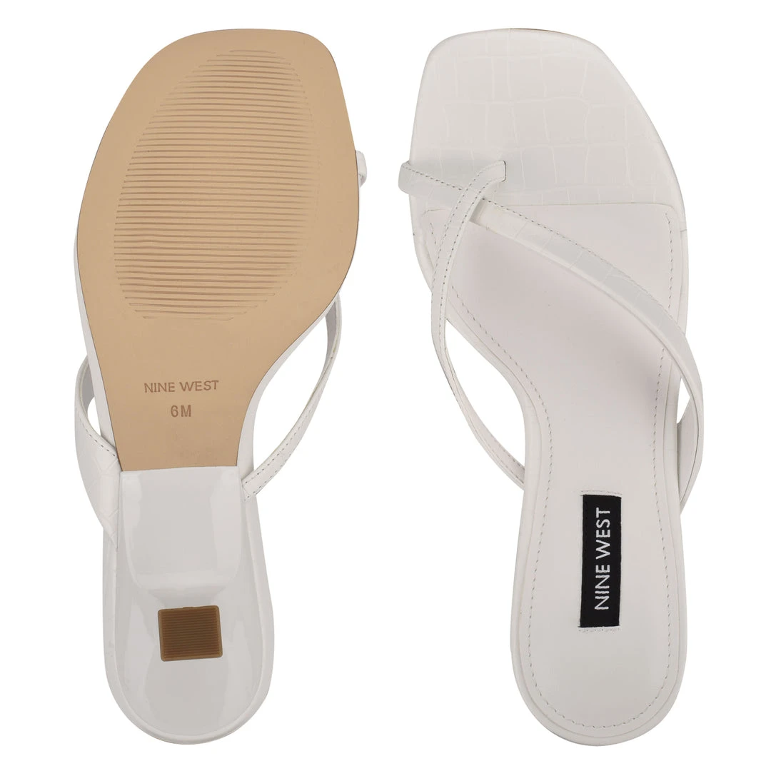 Nine West Heel Appeal Marigol Heeled Thong Sandals 7 Nine West Heel Appeal Marigol Heeled Thong Sandals
