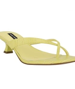 Nine West Marigol Heeled Thong Sandals Color Pop