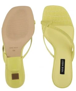 Nine West Marigol Heeled Thong Sandals Color Pop