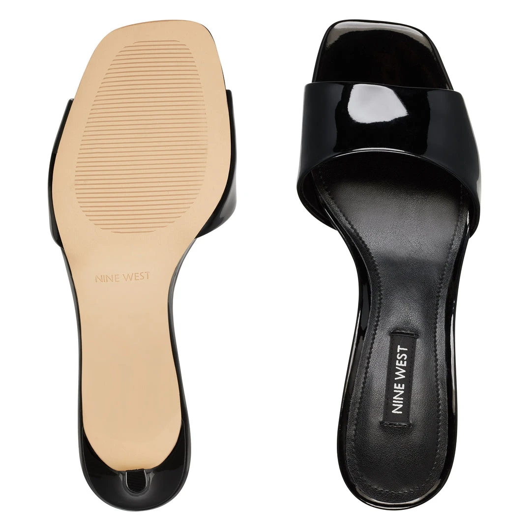 Nine West Marina Heeled Slide Sandals 8 Nine West Marina Heeled Slide Sandals