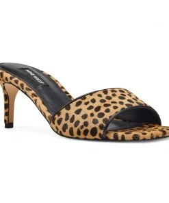 Nine West Marina Heeled Slide Sandals 9 Nine West Marina Heeled Slide Sandals