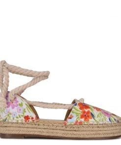 Nine West Meaks Ankle Wrap Espadrille Flats