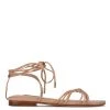 Nine West Minus Ankle Wrap Flat Sandals Lace It Up