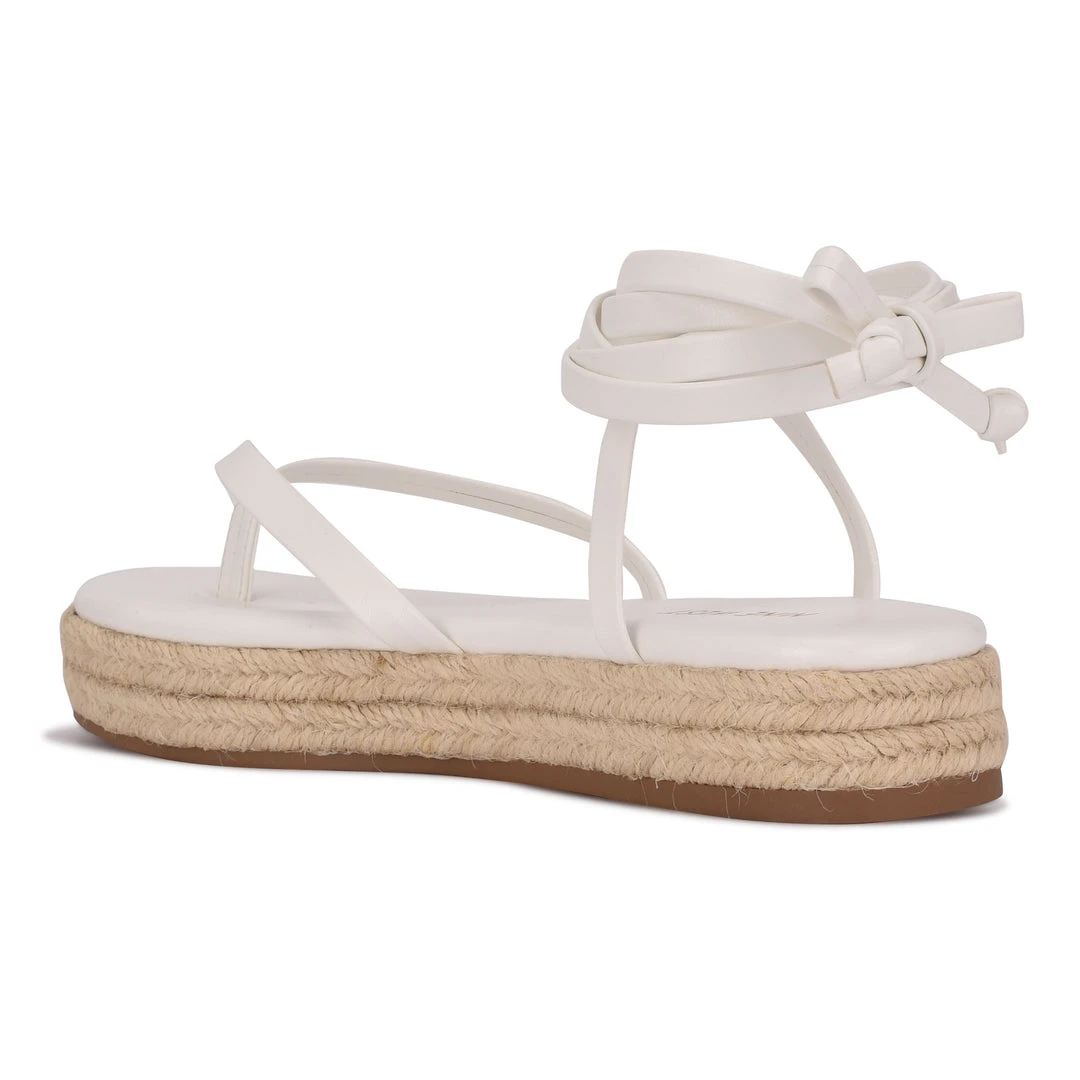 Nine West Monee Ankle Wrap Flat Sandals 5 Nine West Monee Ankle Wrap Flat Sandals