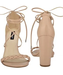 Nine West Lace It Up Monikka Ankle Wrap Heeled Sandal 10 Nine West Lace It Up Monikka Ankle Wrap Heeled Sandal