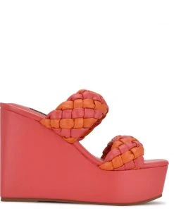 Nine West Nessie Platform Slide Sandals Weave Got You