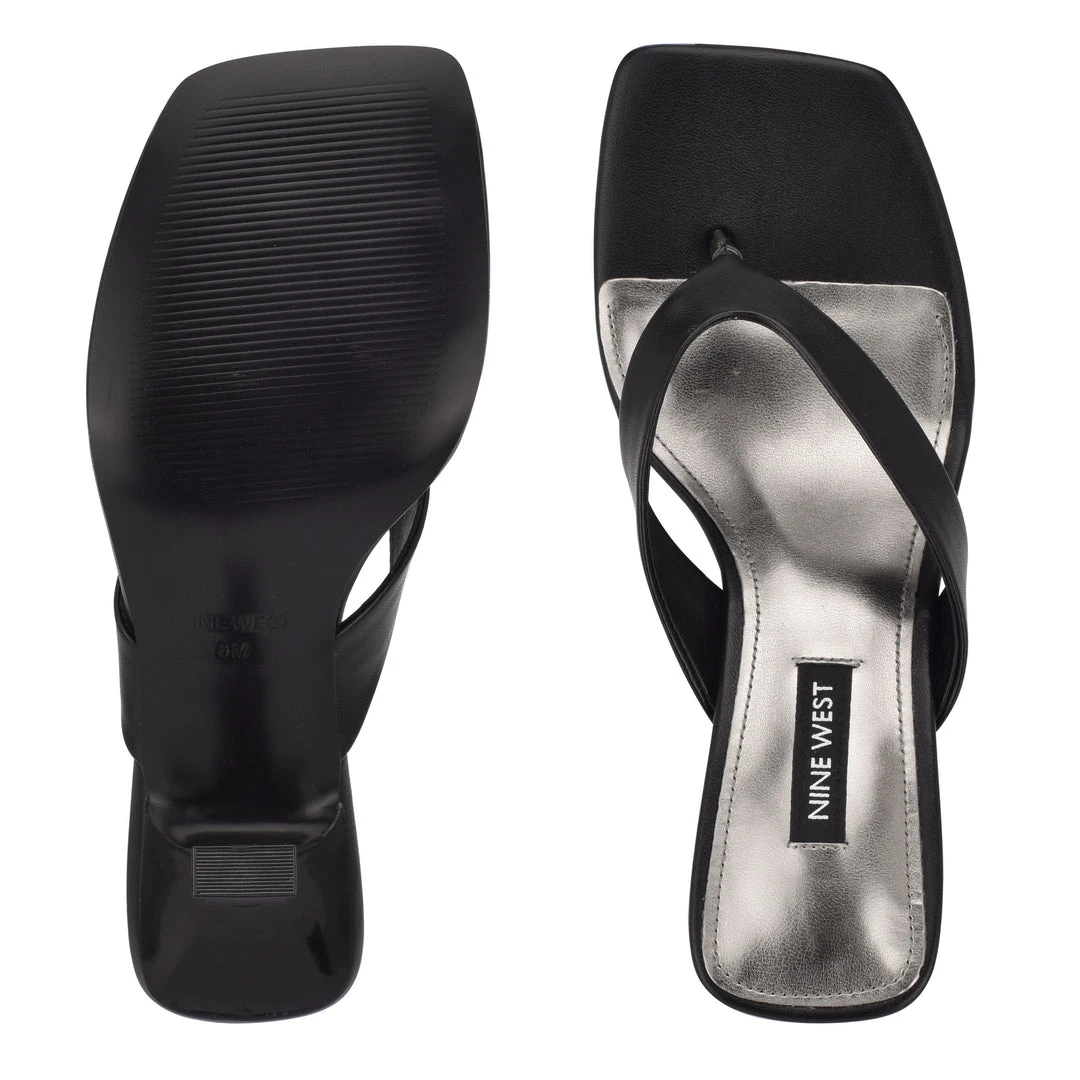 Nine West Nest Heeled Thong Sandals Y2K Revival 7 Nine West Nest Heeled Thong Sandals Y2K Revival