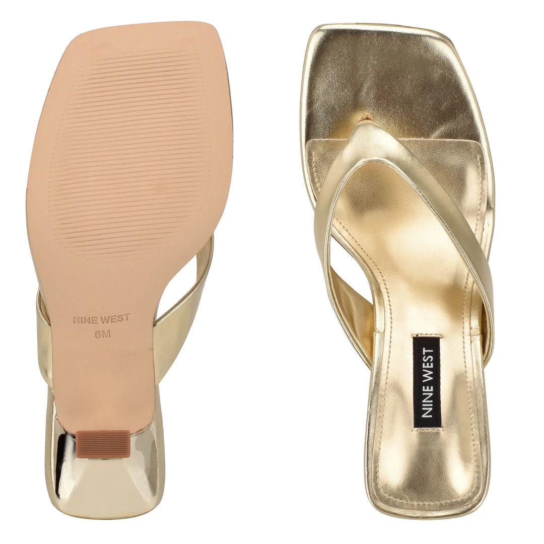 Nine West Y2K Revival Nest Heeled Thong Sandals 7 Nine West Y2K Revival Nest Heeled Thong Sandals