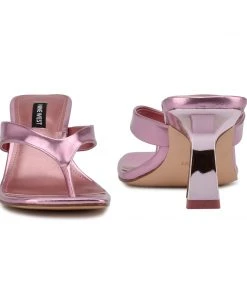 Nine West Y2K Revival Nest Heeled Thong Sandals 10 Nine West Y2K Revival Nest Heeled Thong Sandals