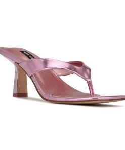 Nine West Y2K Revival Nest Heeled Thong Sandals