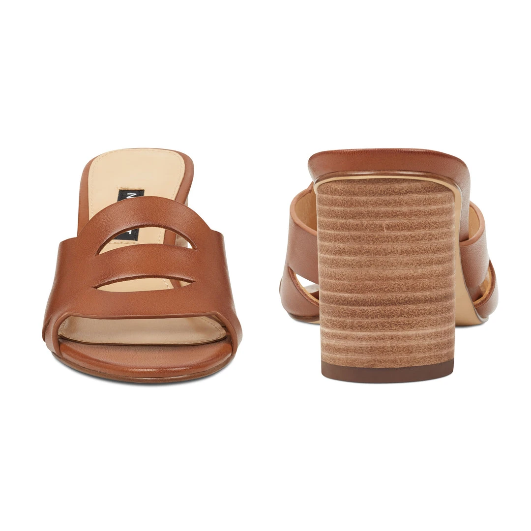 Nine West Nevaeh Slide Sandals Heels 7 Nine West Nevaeh Slide Sandals Heels