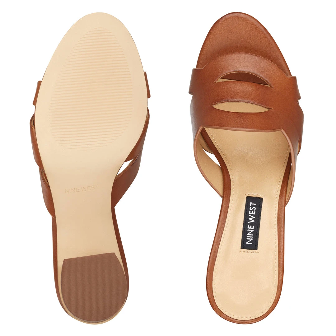 Nine West Nevaeh Slide Sandals Heels 8 Nine West Nevaeh Slide Sandals Heels