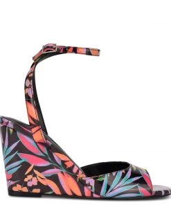 Nine West Nevr Ankle Strap Wedge Sandals Weave Got You