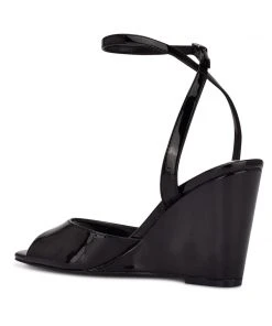 Nine West Weave Got You Nevr Ankle Strap Wedge Sandals