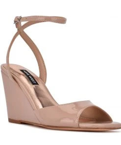 Nine West Nevr Ankle Strap Wedge Sandals Weave Got You
