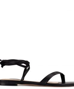 Nine West Lace It Up News Ankle Wrap Flat Sandals