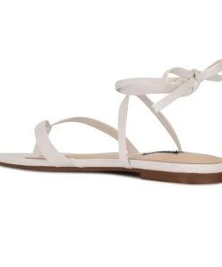 Nine West Lace It Up News Ankle Wrap Flat Sandals 9 Nine West Lace It Up News Ankle Wrap Flat Sandals