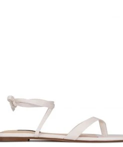 Nine West Lace It Up News Ankle Wrap Flat Sandals