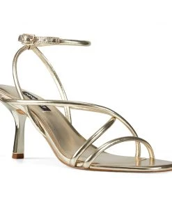 Nine West Metallic Mindset Nolan Heeled Strappy Sandals
