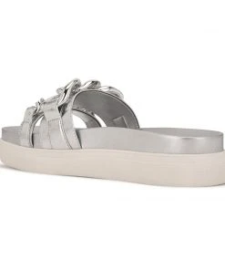 Nine West Nope Platform Slide Sandals New