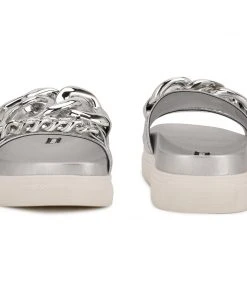 Nine West Nope Platform Slide Sandals New