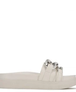 Nine West Nope Platform Slide Sandals New