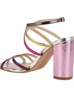 Nine West Obvi Ankle Strap Dress Sandals Metallic Mindset 10 Nine West Obvi Ankle Strap Dress Sandals Metallic Mindset