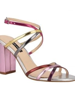 Nine West Obvi Ankle Strap Dress Sandals Metallic Mindset 9 Nine West Obvi Ankle Strap Dress Sandals Metallic Mindset