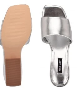 Nine West Oklee Platform Slide Sandals Y2K Revival