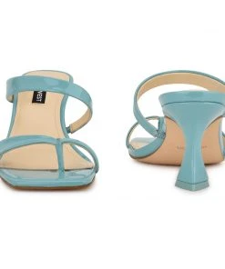 Nine West Color Pop Padma Heeled Slide Sandals 10 Nine West Color Pop Padma Heeled Slide Sandals