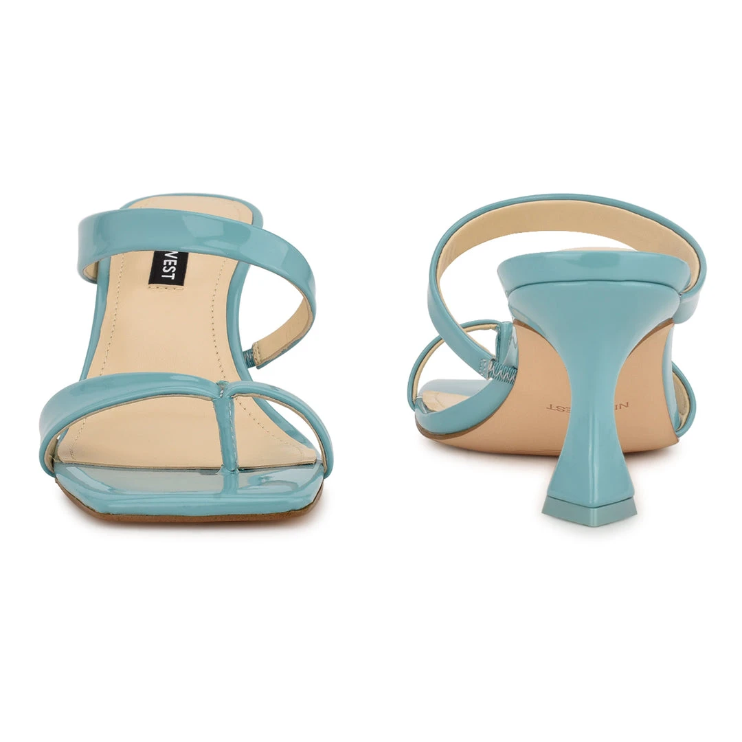 Nine West Color Pop Padma Heeled Slide Sandals 6 Nine West Color Pop Padma Heeled Slide Sandals