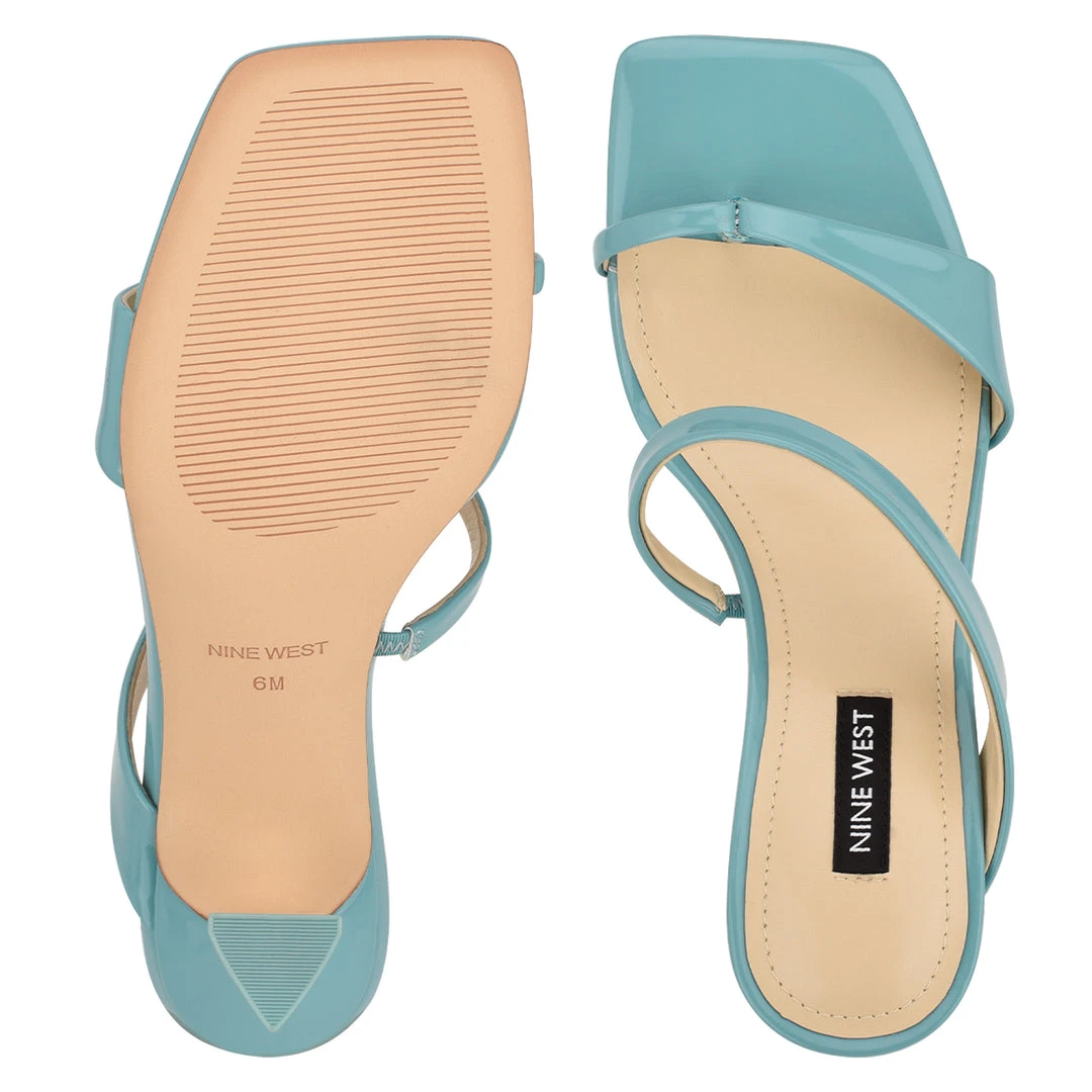 Nine West Color Pop Padma Heeled Slide Sandals 7 Nine West Color Pop Padma Heeled Slide Sandals
