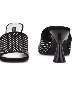 Nine West Heel Appeal Partie Heeled Slide Sandals 10 Nine West Heel Appeal Partie Heeled Slide Sandals