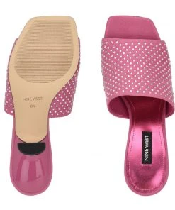 Nine West Partie Heeled Slide Sandals Color Pop 11 Nine West Partie Heeled Slide Sandals Color Pop
