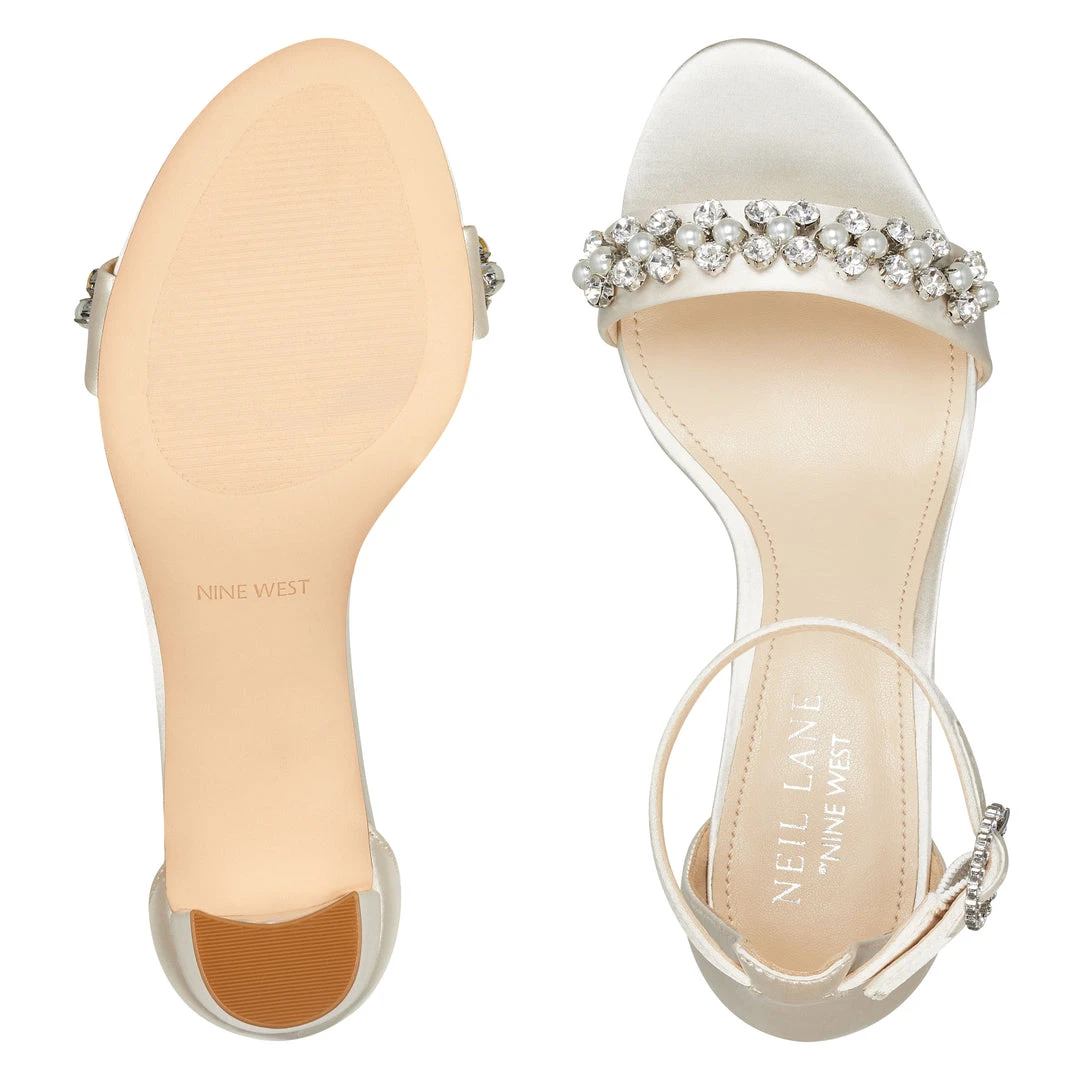 Nine West Heels Passion Heeled Ankle Strap Sandals 8 Nine West Heels Passion Heeled Ankle Strap Sandals