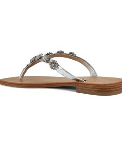 Nine West Perfect Flat Slide Sandals Metallic Mindset