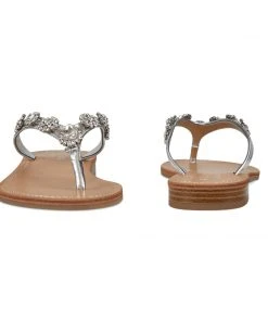 Nine West Perfect Flat Slide Sandals Metallic Mindset