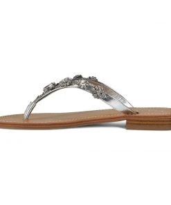 Nine West Perfect Flat Slide Sandals Metallic Mindset