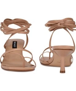 Nine West Pina Ankle Wrap Heeled Sandals 10 Nine West Pina Ankle Wrap Heeled Sandals