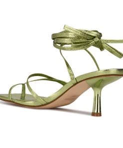 Nine West Lace It Up Pina Ankle Wrap Heeled Sandals 9 Nine West Lace It Up Pina Ankle Wrap Heeled Sandals