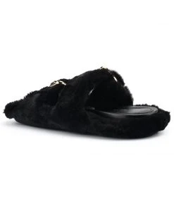Nine West Plush Cozy Flat Slide Sandals