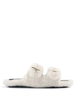 Nine West Plush Cozy Flat Slide Sandals