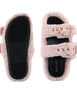 Nine West Plush Cozy Flat Slide Sandals Shoes 11 Nine West Plush Cozy Flat Slide Sandals Shoes