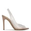 Nine West Polka Slingback Heeled Sandals In The Clear